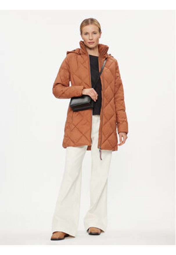 TOMMY HILFIGER - Tommy Hilfiger Kurtka zimowa Elevated WW0WW40326 Brązowy Regular Fit. Kolor: brązowy. Materiał: syntetyk. Sezon: zima