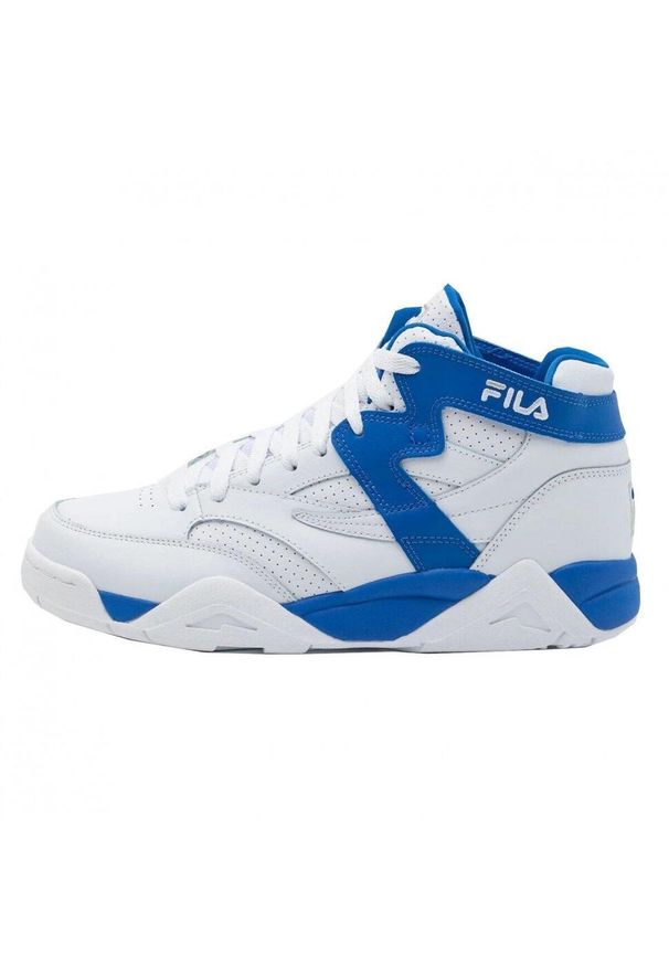 Buty do koszykówki męskie Fila M-Squad białe. Kolor: biały. Materiał: tkanina, materiał, skóra, syntetyk. Sport: koszykówka