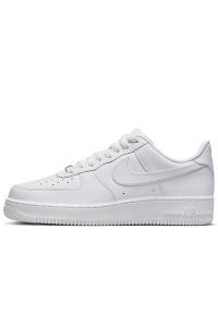 Buty męskie Nike Air Force 1 '07 CW2288-111 - białe. Kolor: biały. Materiał: guma, skóra, syntetyk. Szerokość cholewki: normalna. Sezon: lato. Model: Nike Air Force. Sport: koszykówka