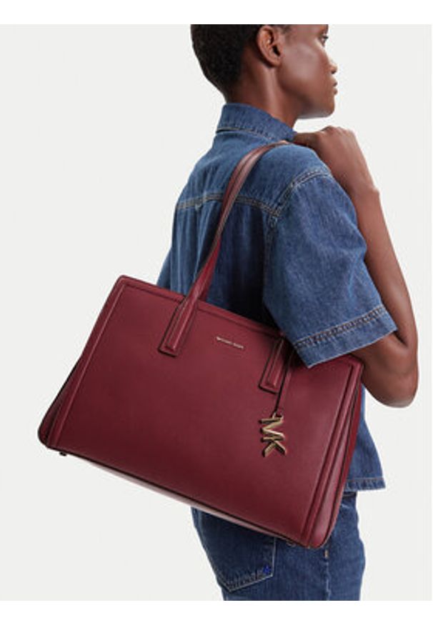 MICHAEL Michael Kors Torebka Laila 30S5G9IT2L Bordowy. Kolor: czerwony. Materiał: skórzane