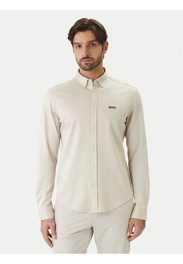 BOSS Koszula ST Motion 50555946 Beżowy Regular Fit. Kolor: beżowy. Materiał: bawełna