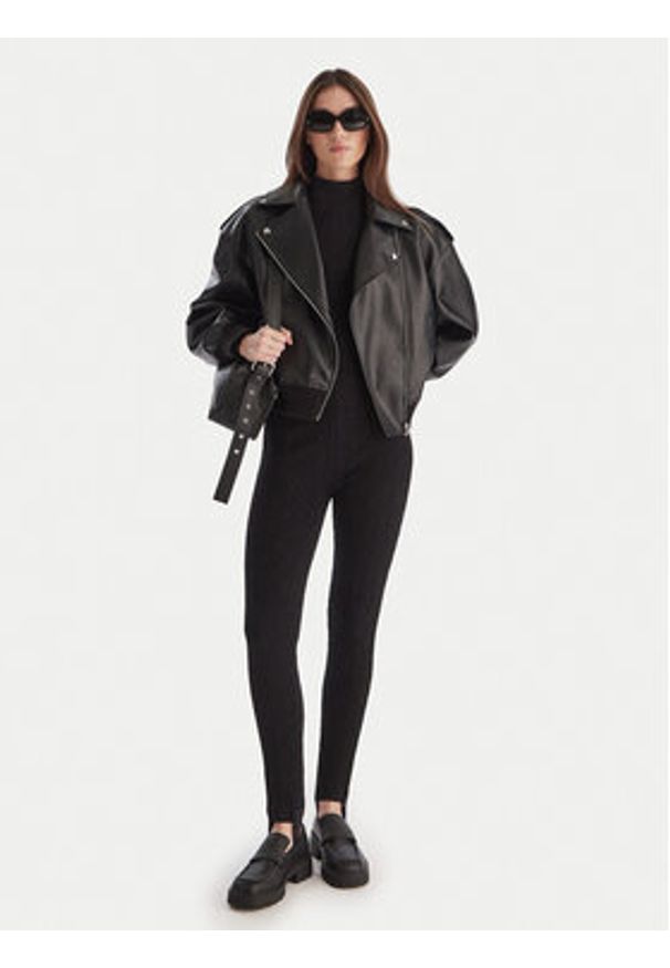 MICHAEL Michael Kors Legginsy MF530W7JWV Czarny Slim Fit. Kolor: czarny. Materiał: syntetyk