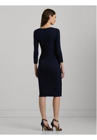 Lauren Ralph Lauren Sukienka codzienna 250940561001 Granatowy Slim Fit. Okazja: na co dzień. Kolor: niebieski. Materiał: bawełna. Typ sukienki: proste. Styl: casual #3