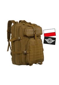 Plecak podróżny Peterson [DH] Plecak 716-01 khaki. Kolor: brązowy. Materiał: nylon, poliester, tkanina. Styl: militarny, casual
