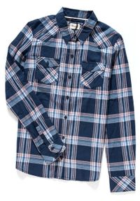 Wrangler - KOSZULA WRANGLER L/S WESTERN SHIRT NAVY W5045LU35. Materiał: materiał