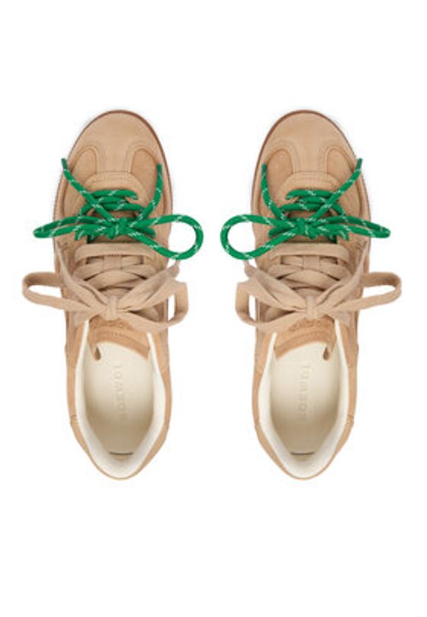 Nokwol Sneakersy August Beżowy. Kolor: beżowy. Materiał: zamsz, skóra