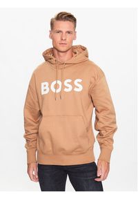 BOSS - Boss Bluza 50496661 Beżowy Oversize. Kolor: beżowy. Materiał: bawełna #4