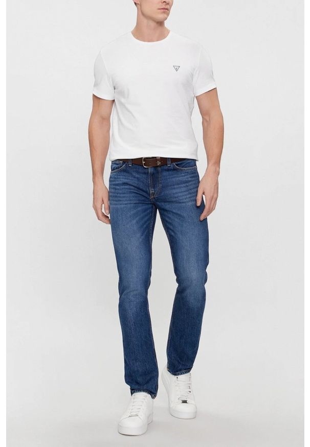 Guess - GUESS Zestaw białych męskich koszulek Caleb Hero 2PACK, Rozmiar XXL. Kolor: biały