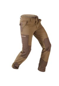 SOLOGNAC - Spodnie myśliwskie Solognac 520. Kolor: brązowy. Materiał: tkanina, elastan, poliamid. Sport: outdoor #1