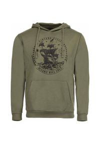 ENELL - Męska bluza Nell Classic - Wygodny i ponadczasowy design. Kolor: zielony. Materiał: poliester, bawełna. Wzór: nadruk #1