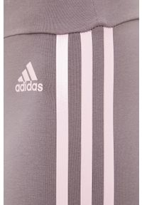 Adidas - adidas Legginsy damskie kolor fioletowy wzorzyste. Stan: podwyższony. Kolor: fioletowy. Materiał: dzianina #3