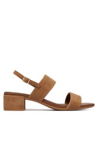 ecco - ECCO Sandały Liva 25030305034 Brązowy. Kolor: brązowy. Materiał: zamsz, skóra #1