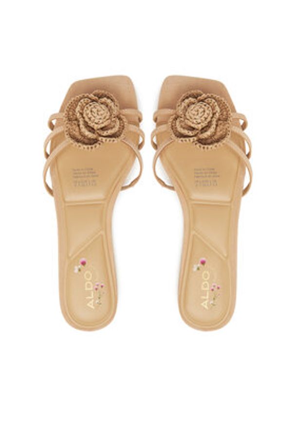 Aldo Klapki Wildbloom 13964634 Beżowy. Kolor: beżowy. Materiał: skóra