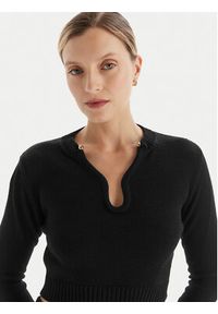SIMONA CORSELLINI - Simona Corsellini Sweter A25CPMGE0601 Czarny Slim Fit. Kolor: czarny. Materiał: wiskoza #3