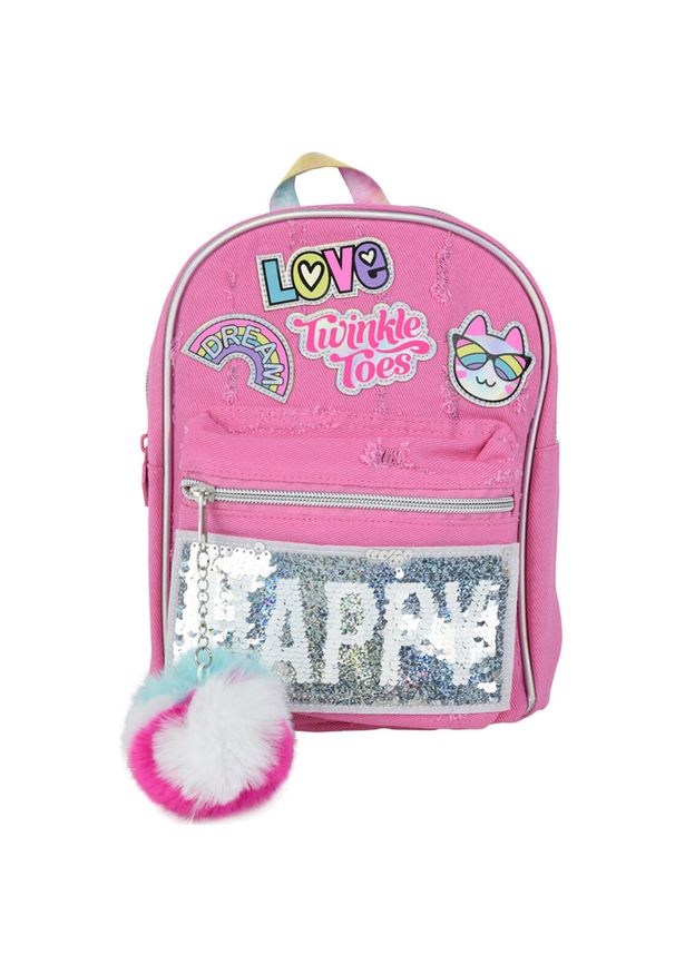 skechers - Plecak, Skechers Twinkle Toes Backpack SKTT6882-HTPK, pojemność: 5 L. Kolor: różowy