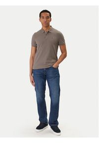 Tommy Jeans Polo DM0DM20676 Beżowy Slim Fit. Typ kołnierza: polo. Kolor: beżowy. Materiał: bawełna #4