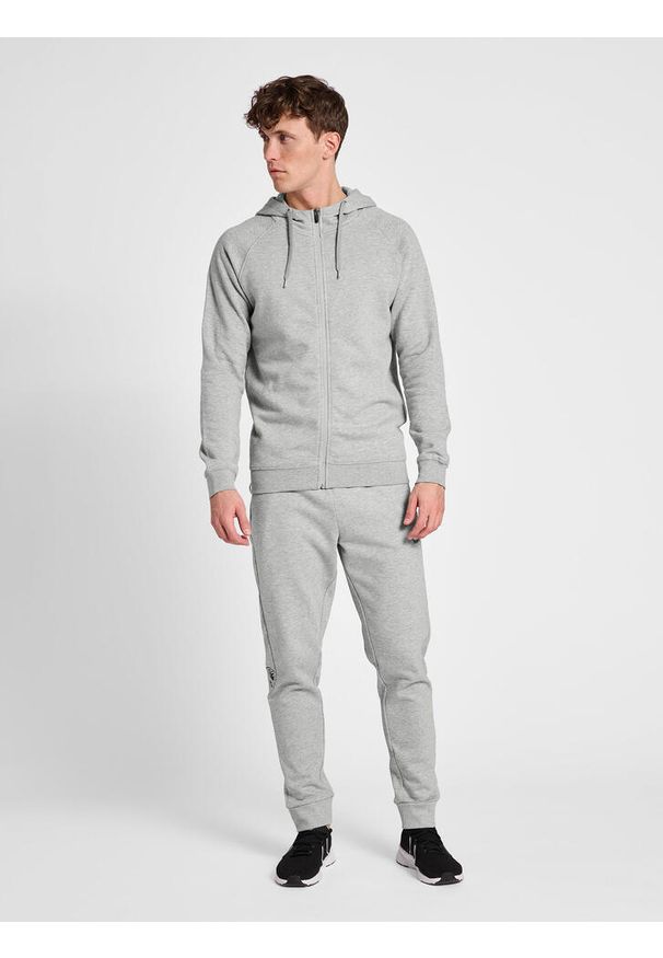 Bluza z kapturem i zamkiem błyskawicznym Hummel Red Heavy. Typ kołnierza: kaptur. Kolor: szary. Sport: fitness