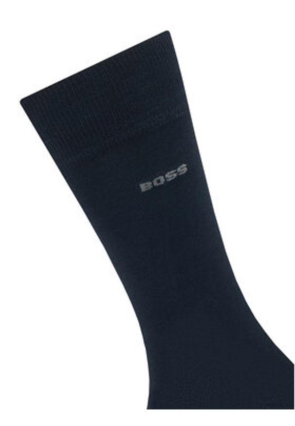 BOSS Zestaw 2 par wysokich skarpet męskich 2P RS Tom 50534901 Granatowy. Kolor: niebieski. Materiał: bawełna, materiał