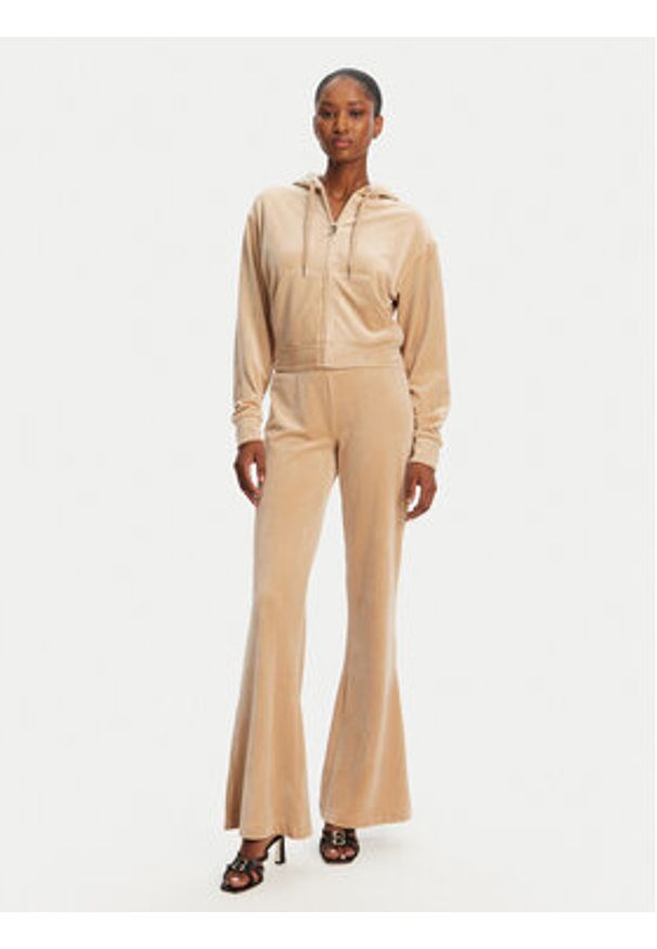Juicy Couture Bluza Iccle JCWAS125308 Beżowy Loose Fit. Kolor: beżowy. Materiał: syntetyk