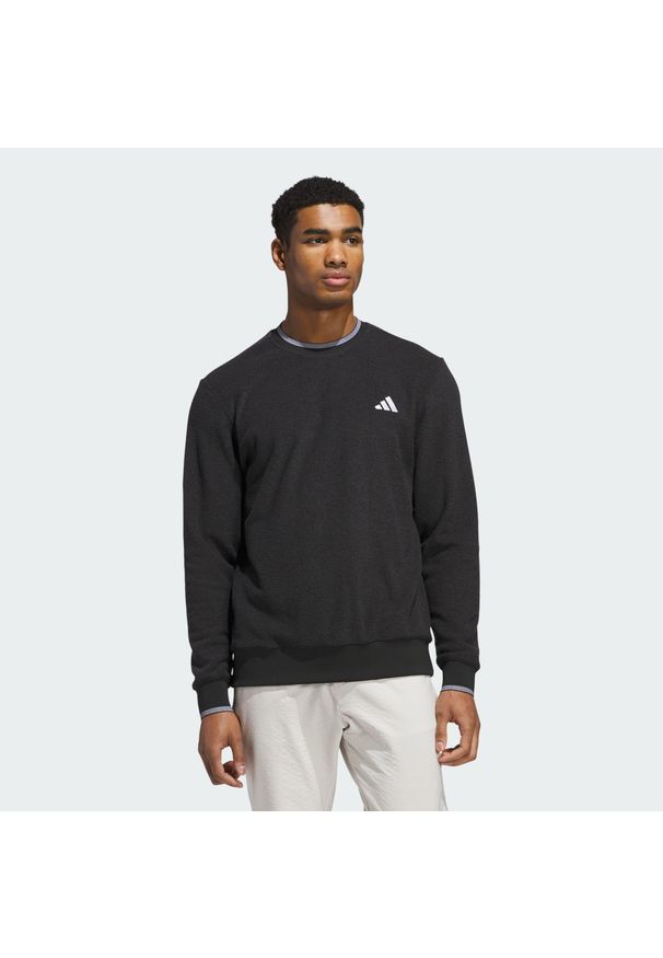 Adidas - Bluza z zaokrąglonym dekoltem Ultimate365 Tour. Typ kołnierza: golf. Kolor: czarny. Sport: golf