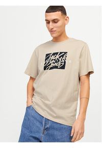 Jack & Jones - Jack&Jones T-Shirt Colton 12268439 Beżowy Standard Fit. Kolor: beżowy. Materiał: bawełna