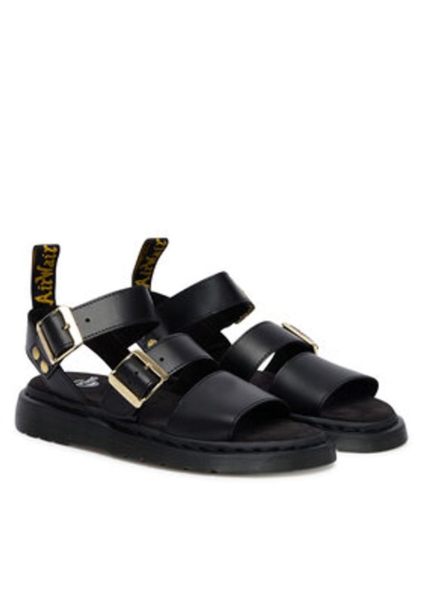 Dr. Martens Sandały Gryphon Sandal Atlas DM42329001 Czarny. Kolor: czarny. Materiał: skóra