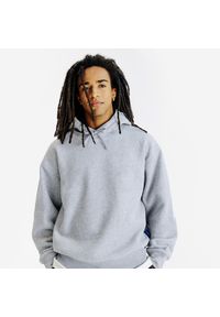 Decathlon - Bluza z kapturem męska Elementals. Typ kołnierza: kaptur. Kolor: szary. Materiał: poliester, elastan, tkanina, prążkowany, bawełna, materiał #1