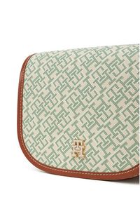 TOMMY HILFIGER - Tommy Hilfiger Torebka Th Monoplay Leather Saddle Bag AW0AW17414 Zielony. Kolor: zielony. Materiał: skórzane