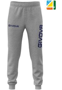 Givova Spodnie Treningowe Big Logo Szare XL - Komfort i Styl. Kolor: szary. Materiał: poliester, bawełna. Sport: fitness