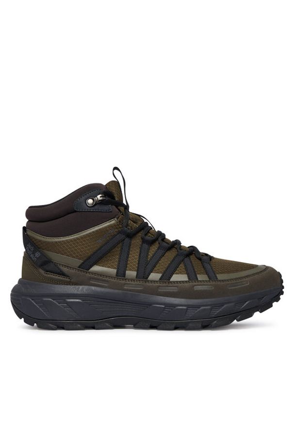 Jack Wolfskin Trekkingi Wild Hike Texapore Mid A65576 Khaki. Kolor: brązowy. Materiał: materiał. Sport: turystyka piesza