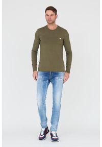 Guess - GUESS Zielony longsleeve. Kolor: zielony. Długość rękawa: długi rękaw