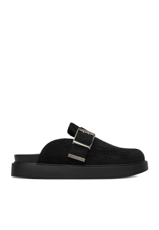 Guess Jeans Klapki EO-HY2T709-3 Czarny. Kolor: czarny. Materiał: materiał