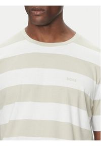 BOSS T-Shirt TalesStripe 50499334 Beżowy Relaxed Fit. Kolor: beżowy. Materiał: bawełna