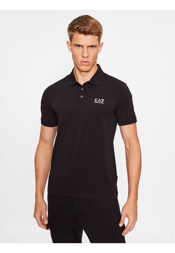 EA7 Emporio Armani Polo 6RPF16 PJ03Z 0200 Czarny Regular Fit. Typ kołnierza: polo. Kolor: czarny. Materiał: bawełna