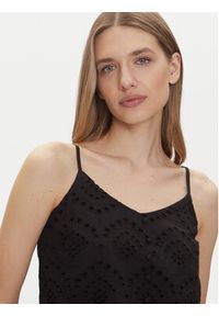 Pieces Top Vilde 17156563 Czarny Regular Fit. Kolor: czarny. Materiał: bawełna #6