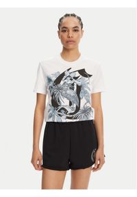 Just Cavalli T-Shirt 78PAHT04 Biały Regular Fit. Kolor: biały. Materiał: bawełna