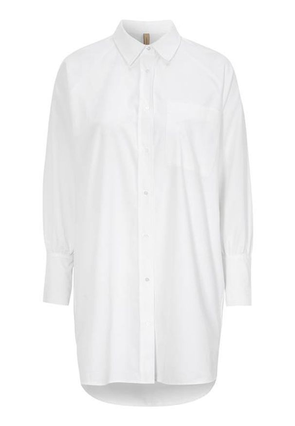 Soyaconcept Długa koszula Netti biały female biały L (42). Kolor: biały. Materiał: tkanina. Długość rękawa: długi rękaw. Długość: długie. Styl: elegancki