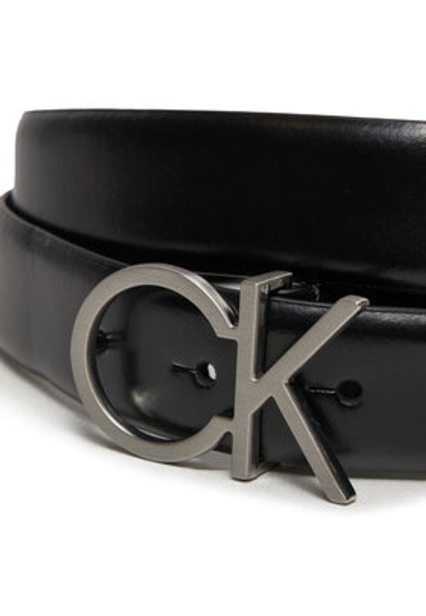 Calvin Klein Pasek Damski Re-Lock Ck Logo Belt 30Mm K60K610157 Czarny. Kolor: czarny. Materiał: skóra