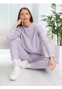 Sinsay - Bluza ze ściągaczami - fioletowy. Kolor: fioletowy. Materiał: materiał, bawełna