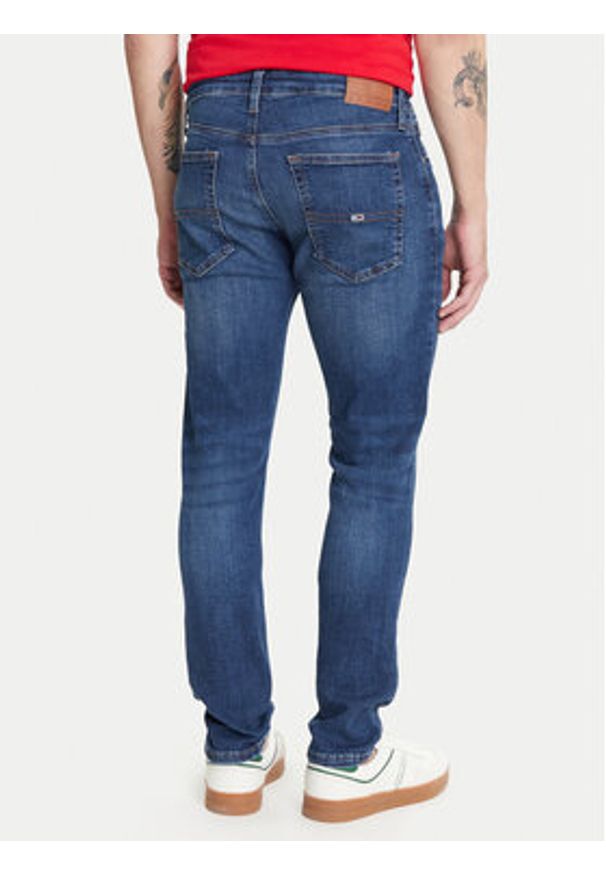 Tommy Jeans Jeansy Austin DM0DM21891 Granatowy Slim Fit. Kolor: niebieski
