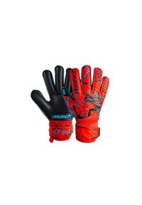 Reusch - Rękawice bramkarskie dziecięce REUSCH Attrakt Silver Roll Finger. Kolor: czerwony, niebieski, wielokolorowy. Sport: piłka nożna