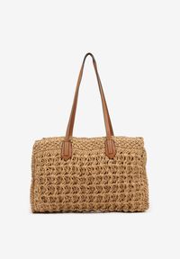 Renee - Ciemnobeżowa Torebka Shopperka w Stylu Boho Galomirea. Kolor: beżowy. Sezon: lato. Styl: boho