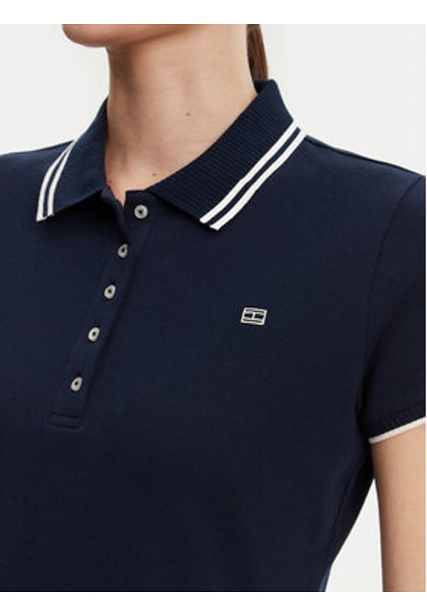 TOMMY HILFIGER - Tommy Hilfiger Sukienka codzienna WW0WW45532 Granatowy Regular Fit. Okazja: na co dzień. Kolor: niebieski. Materiał: bawełna. Typ sukienki: proste. Styl: casual