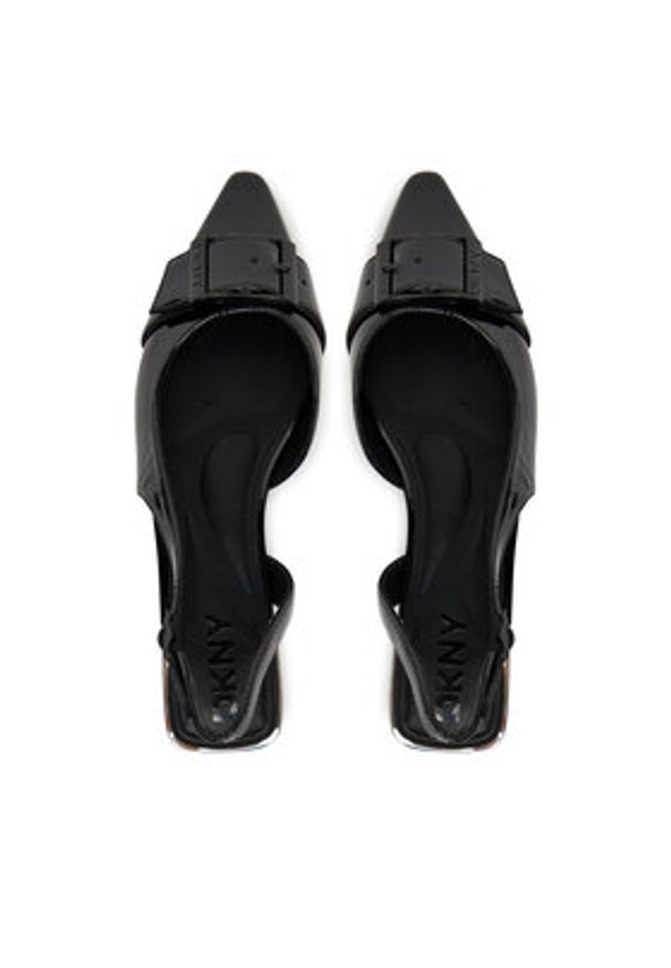 DKNY Baleriny Clemma K1563744 Czarny. Kolor: czarny. Materiał: skóra