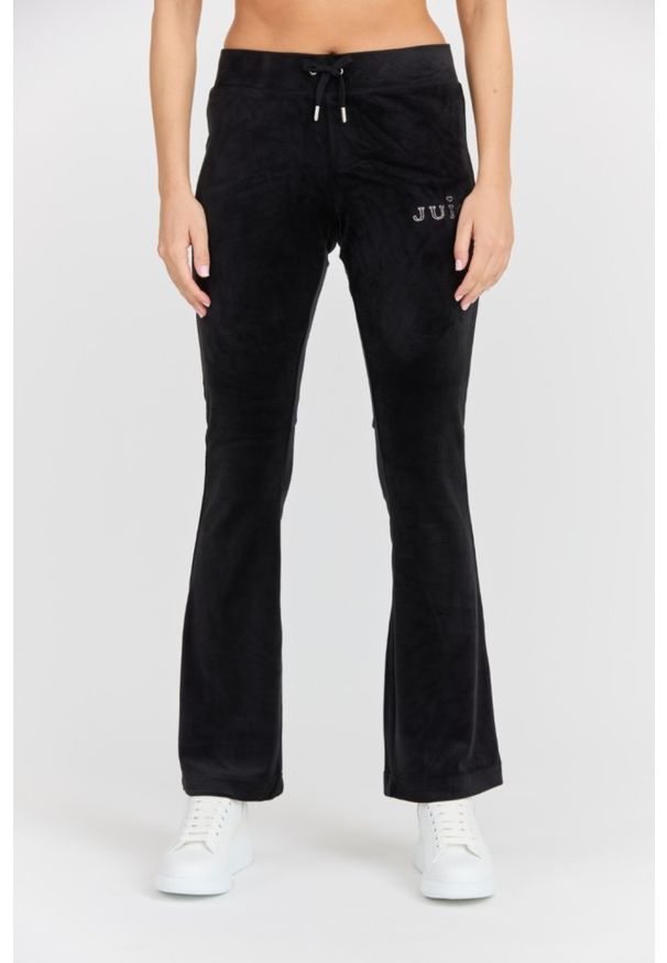 Juicy Couture - JUICY COUTURE Czarne damskie spodnie dresowe Lisa Regal, Rozmiar S. Kolor: czarny. Materiał: dresówka. Długość: długie