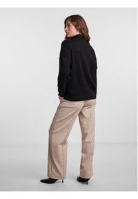 YAS Golf 26030703 Czarny Loose Fit. Typ kołnierza: golf. Kolor: czarny. Materiał: syntetyk #2