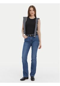 TOMMY HILFIGER - Tommy Hilfiger Top WW0WW38635 Czarny Slim Fit. Kolor: czarny. Materiał: wiskoza #2