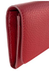 Ochnik - Duży czerwony skórzany portfel damski. Kolor: czerwony. Materiał: skóra #4