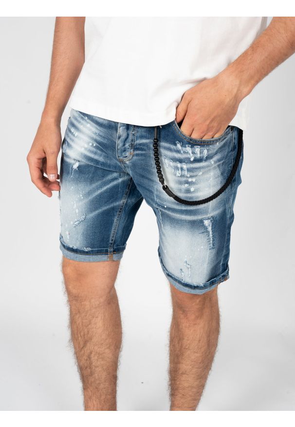 Xagon Szorty "Denin Shorts" | MR 229 | Mężczyzna | Niebieski. Okazja: na co dzień. Kolor: niebieski. Materiał: bawełna, elastan. Sezon: lato. Styl: elegancki, casual