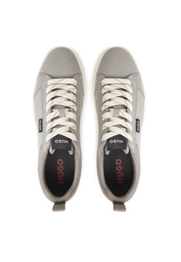 Hugo - HUGO Sneakersy Morrie 50548503 Szary. Kolor: szary. Materiał: skóra